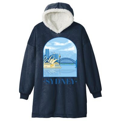 Sydney Skyline View Hooded Wearable Blanket