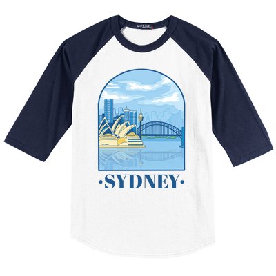 Sydney Skyline View Baseball Sleeve Shirt