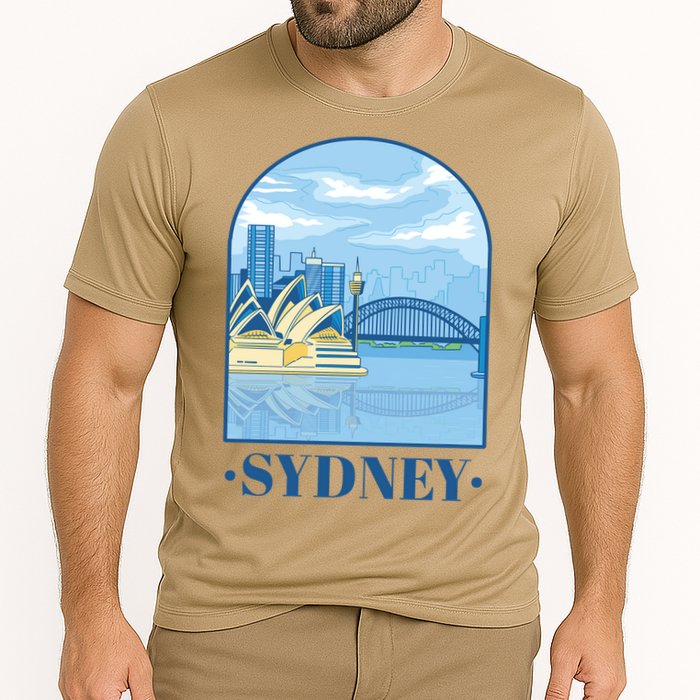 Sydney Skyline View Cooling Performance Crew T-Shirt
