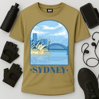 Sydney Skyline View Cooling Performance Crew T-Shirt