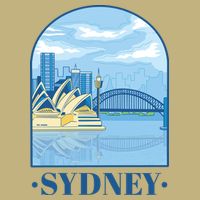 Sydney Skyline View Cooling Performance Crew T-Shirt