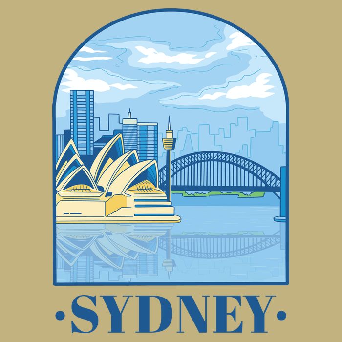 Sydney Skyline View Cooling Performance Crew T-Shirt