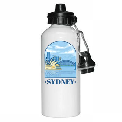 Sydney Skyline View Aluminum Water Bottle 