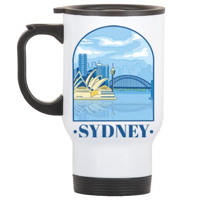 Sydney Skyline View Stainless Steel Travel Mug