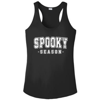 Spooky Season Varsity Halloween Graphic Ladies PosiCharge Competitor Racerback Tank