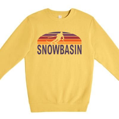 Snowbasin Sun Valley Huntsville Utah Usa Ski Resort Cute Gift Premium Crewneck Sweatshirt