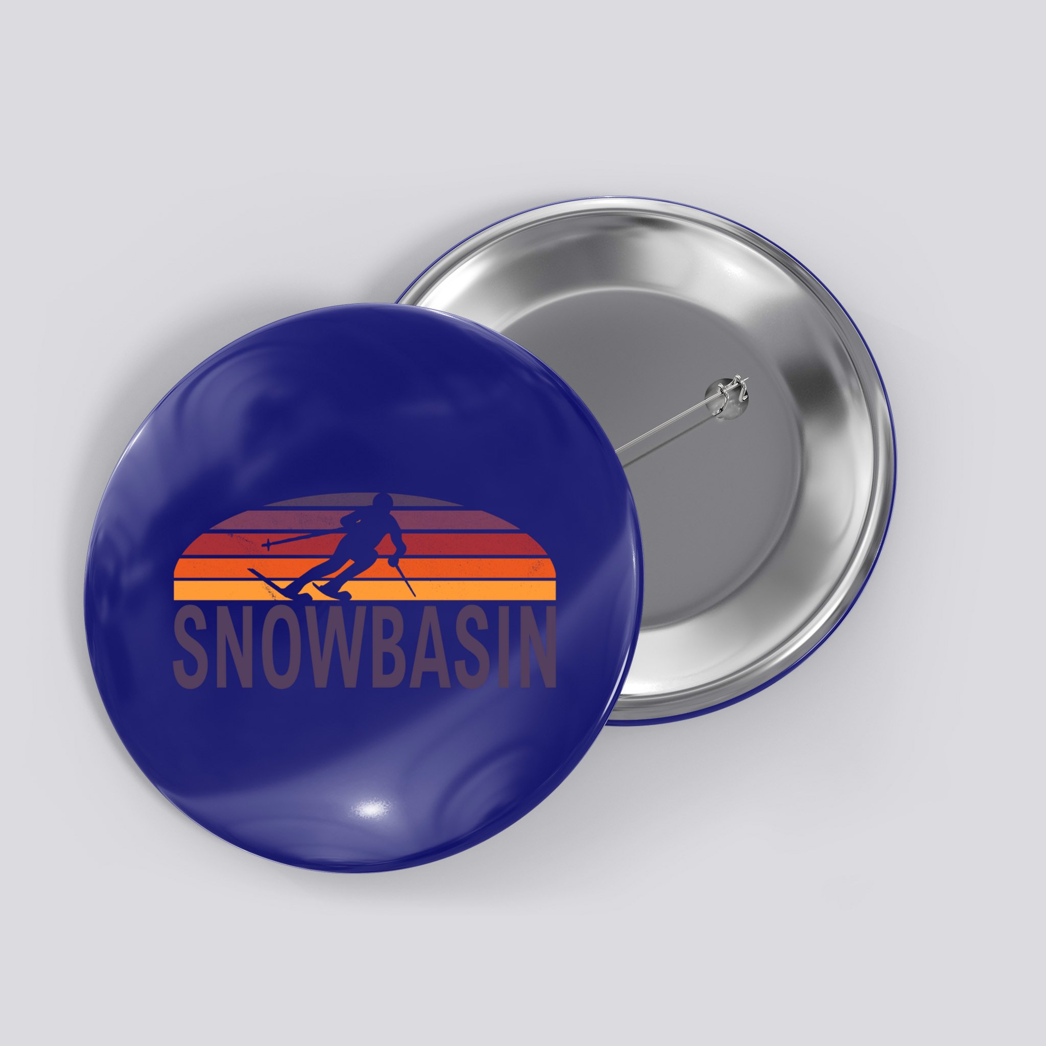 Snowbasin Sun Valley Huntsville Utah Usa Ski Resort Cute Gift Button