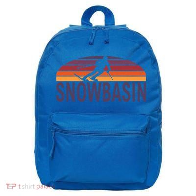 Snowbasin Sun Valley Huntsville Utah Usa Ski Resort Cute Gift 16 in Basic Backpack