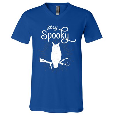 Stay Spooky Vintage Halloween Owl Great Gift V-Neck T-Shirt