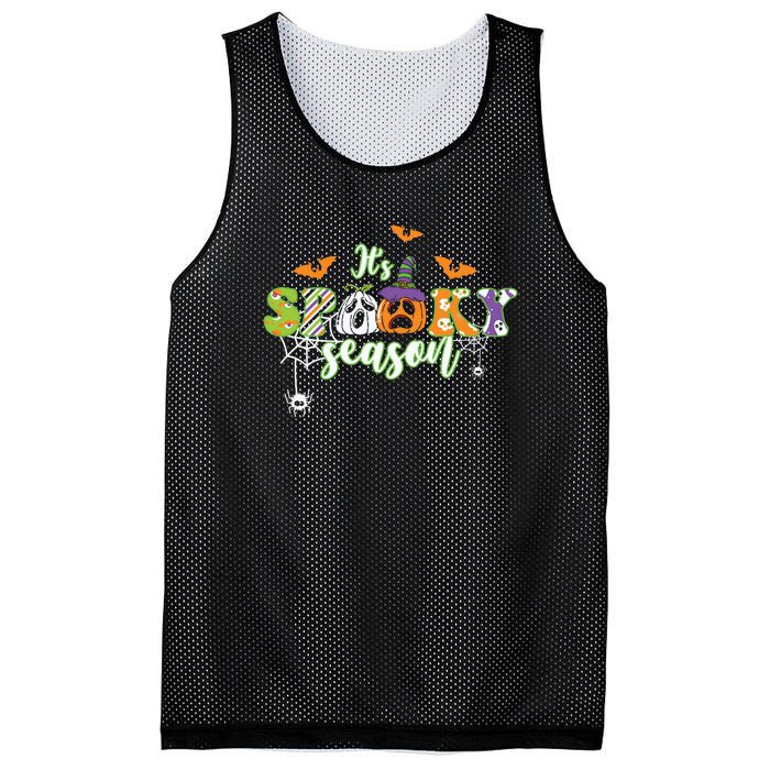 Spooky Season Vintage Halloween Boo Gift Mesh Reversible Basketball Jersey Tank