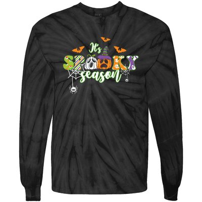 Spooky Season Vintage Halloween Boo Gift Tie-Dye Long Sleeve Shirt