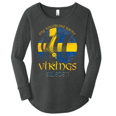 Sweden Swedish Viking Ship Flag Scandinavia Min Women's Perfect Tri Tunic Long Sleeve Shirt