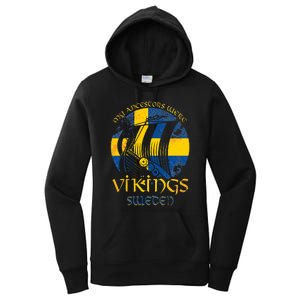 Sweden Swedish Viking Ship Flag Scandinavia Min Women's Pullover Hoodie