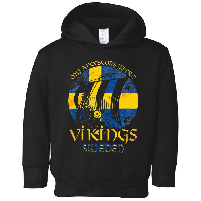 Sweden Swedish Viking Ship Flag Scandinavia Min Toddler Hoodie