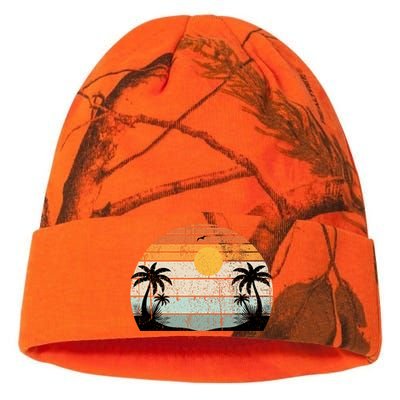 Sunshine Summer Vibes Palm Trees Beach Retro Tropical Summer Kati Licensed 12" Camo Beanie