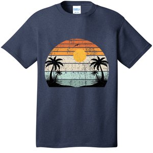 Sunshine Summer Vibes Palm Trees Beach Retro Tropical Summer T-Shirt