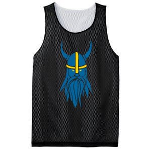 Swedish Sweden Viking Helmet With Horns Scandinavian Warrior Mesh Reversible Basketball Jersey Tank