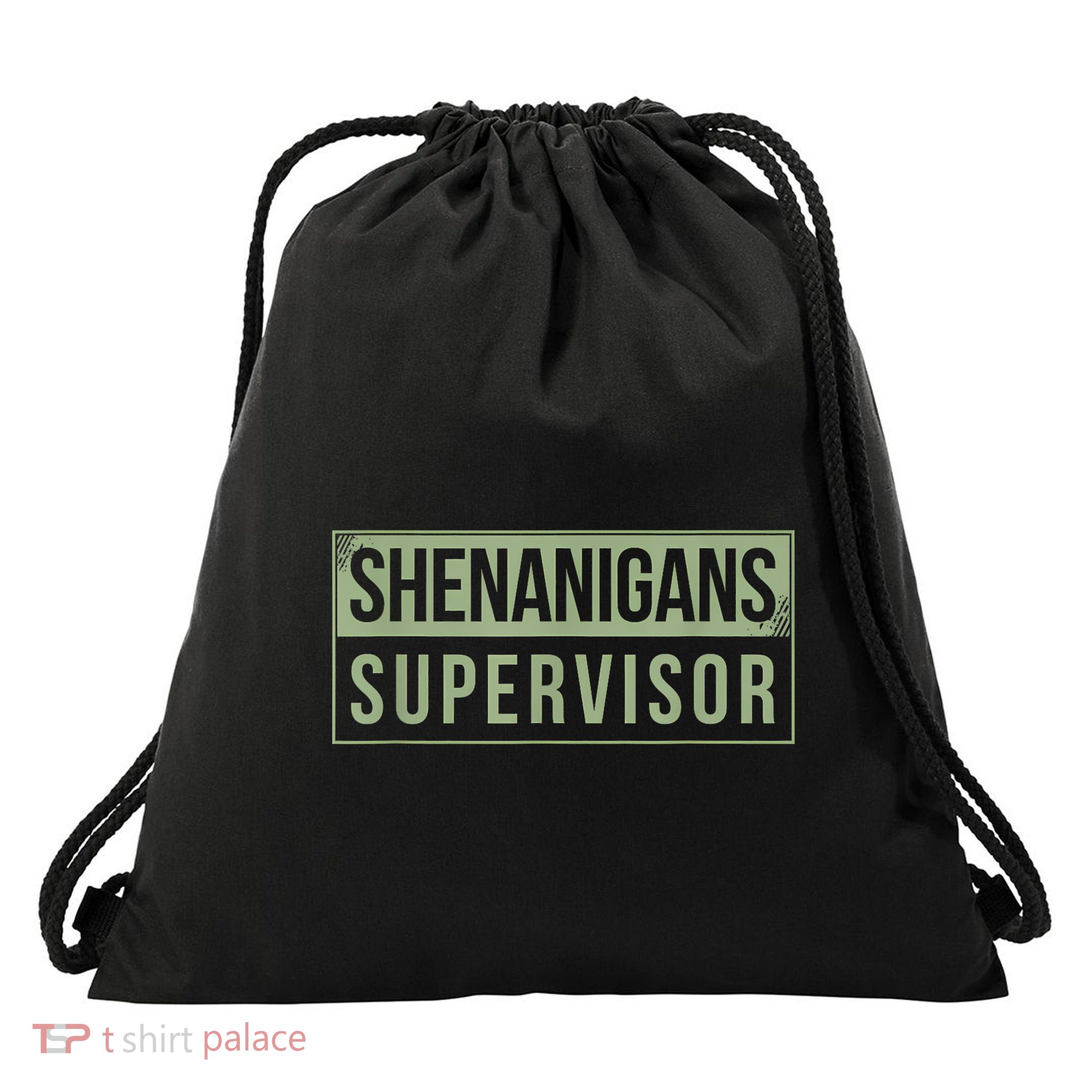 Shenanigans Supervisor Vintage Drawstring Bag