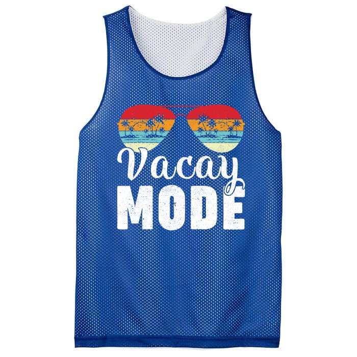 Summer Sunglasses Vintage Beach Vacation Vacay Mode Cute Gift Mesh Reversible Basketball Jersey Tank