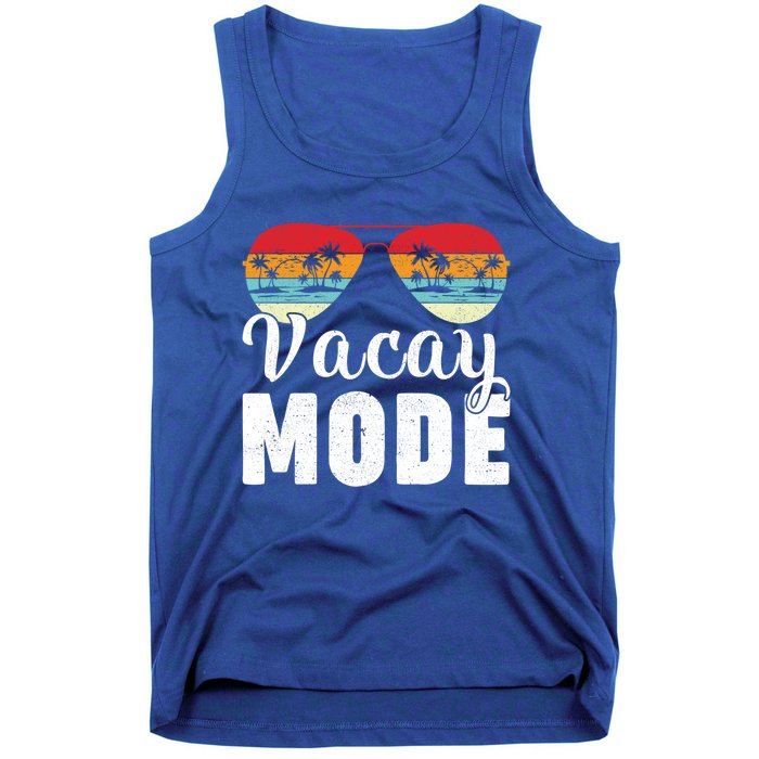 Summer Sunglasses Vintage Beach Vacation Vacay Mode Cute Gift Tank Top