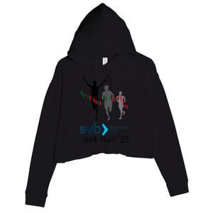 Svb Silicon Valley Bank Run ′23 Crop Fleece Hoodie