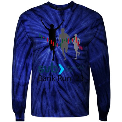 Svb Silicon Valley Bank Run ′23 Tie-Dye Long Sleeve Shirt