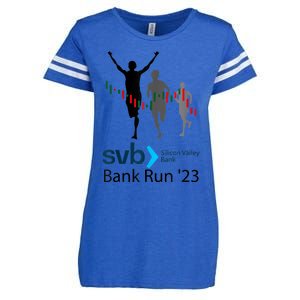 Svb Silicon Valley Bank Run ′23 Enza Ladies Jersey Football T-Shirt