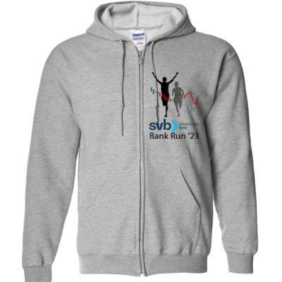 Svb Silicon Valley Bank Run ′23 Full Zip Hoodie