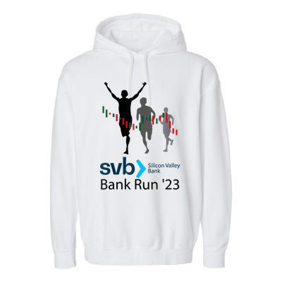 Svb Silicon Valley Bank Run ′23 Garment-Dyed Fleece Hoodie