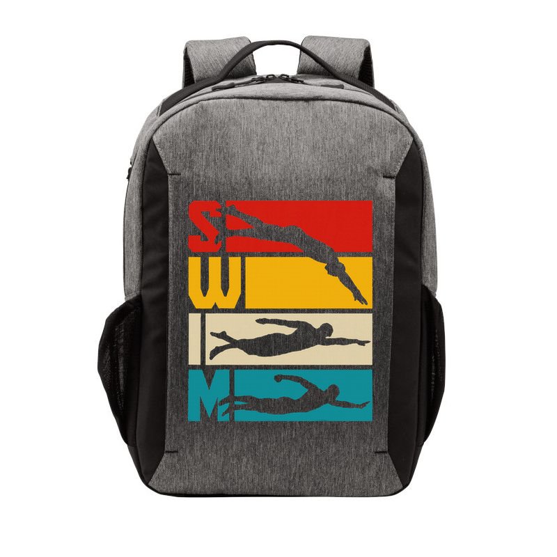 Swim Swimming Vintage Retro Swimmer Vector Backpack