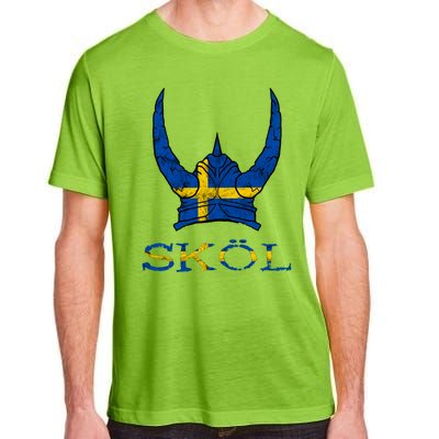 Skol Swedish Viking Helmet Sweden Nordic Northman Swede Gift Adult ChromaSoft Performance T-Shirt