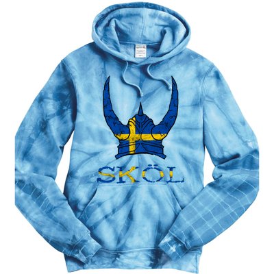 Skol Swedish Viking Helmet Sweden Nordic Northman Swede Gift Tie Dye Hoodie