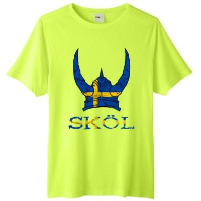 Skol Swedish Viking Helmet Sweden Nordic Northman Swede Gift Tall Fusion ChromaSoft Performance T-Shirt