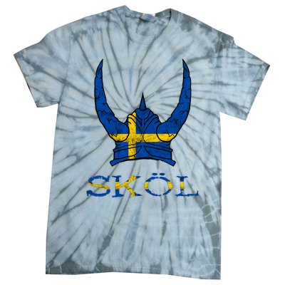 Skol Swedish Viking Helmet Sweden Nordic Northman Swede Gift Tie-Dye T-Shirt