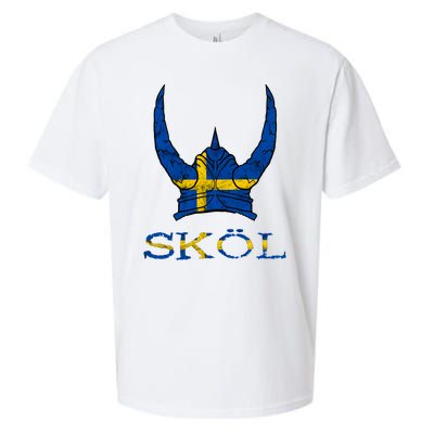 Skol Swedish Viking Helmet Sweden Nordic Northman Swede Gift Sueded Cloud Jersey T-Shirt