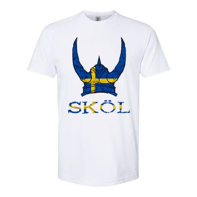 Skol Swedish Viking Helmet Sweden Nordic Northman Swede Gift Softstyle CVC T-Shirt