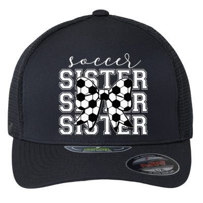 Soccer Sister Vintage Sport Lover Sister Flexfit Unipanel Trucker Cap