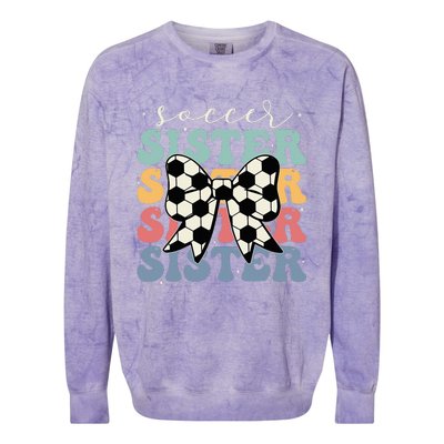 Soccer Sister Vintage Sport Lover Sister Colorblast Crewneck Sweatshirt