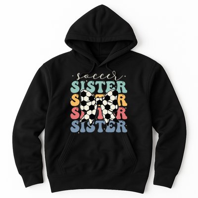 Soccer Sister Vintage Sport Lover Sister Hoodie