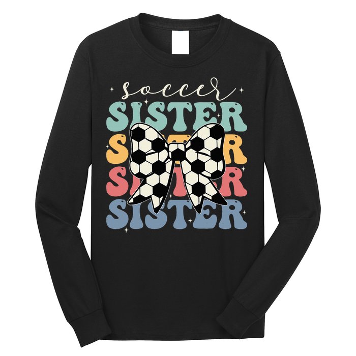 Soccer Sister Vintage Sport Lover Sister Long Sleeve Shirt