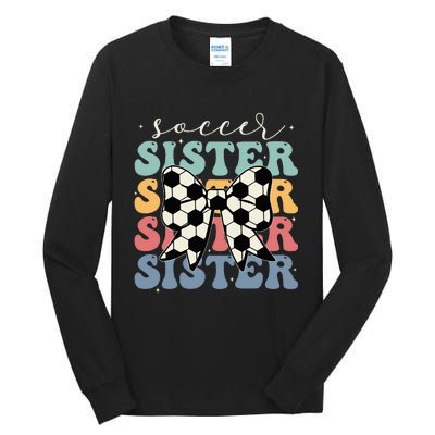 Soccer Sister Vintage Sport Lover Sister Tall Long Sleeve T-Shirt