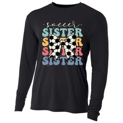 Soccer Sister Vintage Sport Lover Sister Cooling Performance Long Sleeve Crew