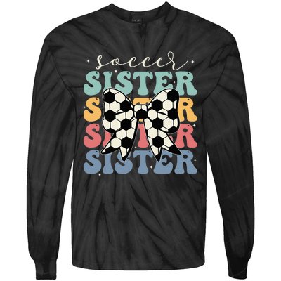 Soccer Sister Vintage Sport Lover Sister Tie-Dye Long Sleeve Shirt