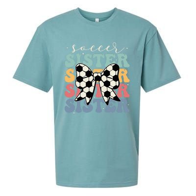 Soccer Sister Vintage Sport Lover Sister Sueded Cloud Jersey T-Shirt