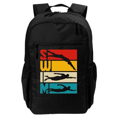 Swim Swimming Vintage Retro Swimmer Backpack