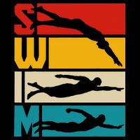 Swim Swimming Vintage Retro Swimmer Backpack