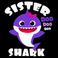 Sister Shark Vintage Retro Pajamas Funny Shark Lover Family Doggie Tank