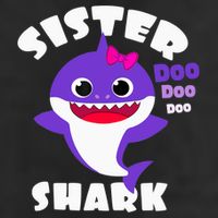 Sister Shark Vintage Retro Pajamas Funny Shark Lover Family Beanie
