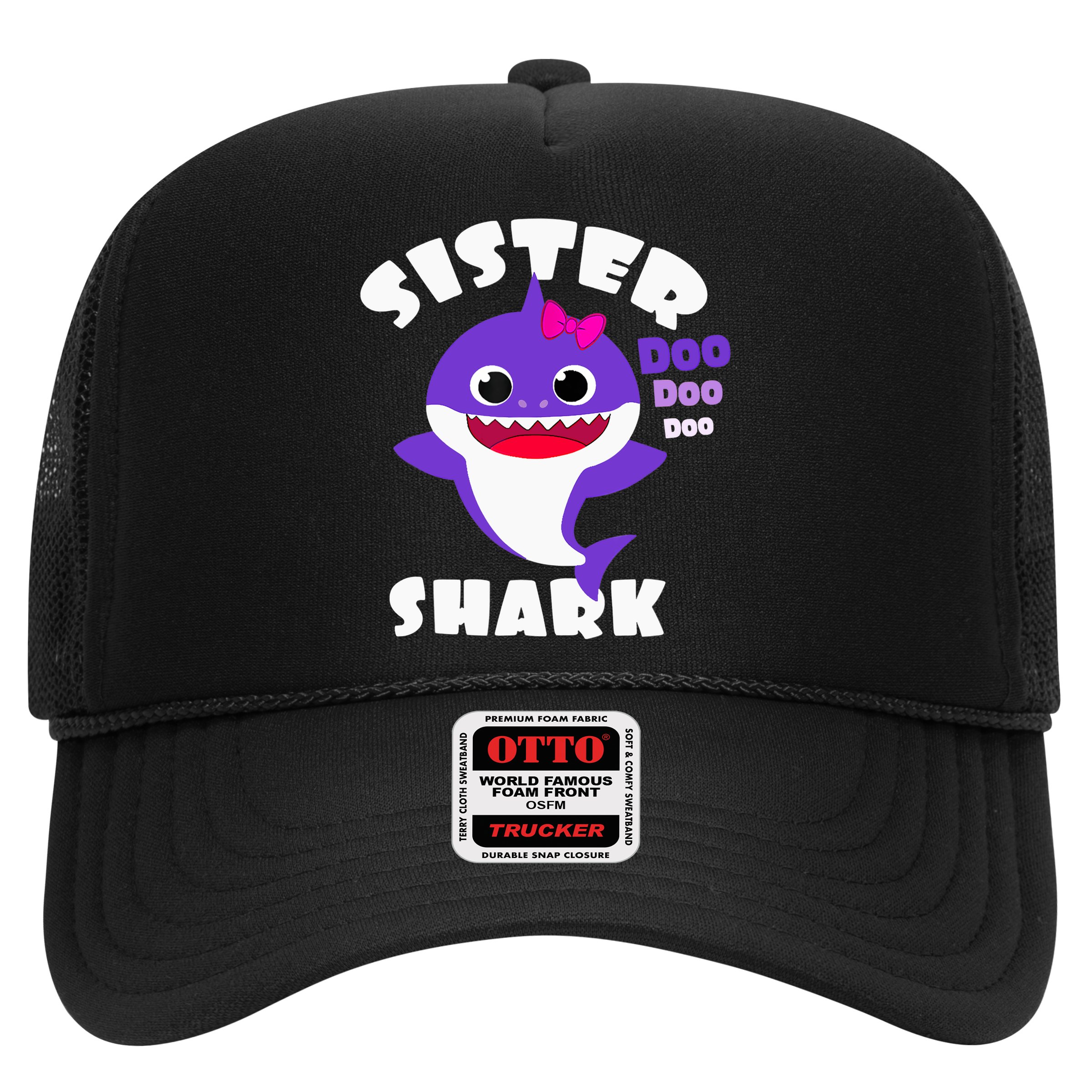 Sister Shark Vintage Retro Pajamas Funny Shark Lover Family Hat