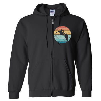 Surfing Surfboard Vintage Retro Surfboarder Surfer Beach Full Zip Hoodie